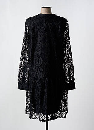 Robe mi-longue manches longues manches longues noir MARC AUREL femme