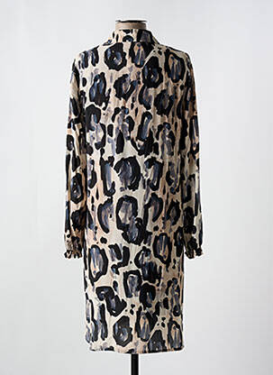 Robe mi-longue coupe fluide manches longues gris LE COMTE femme