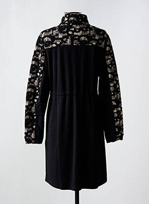 Robe mi-longue manches longues manches longues noir EVER SASSY femme