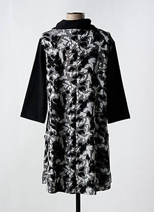 Robe courte manches 3/4 manches 3/4 noir EVER SASSY femme