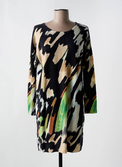 Robe pull noir DOREE CACHEMIRE pour femme