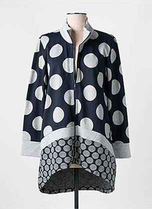 Veste casual fermeture zippée sur le devant bleu EVER SASSY femme
