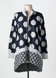 Veste casual fermeture zippée sur le devant bleu EVER SASSY femme