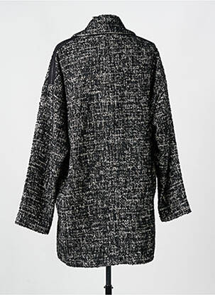 Manteau long coupe droite sans capuche noir EVA KAYAN femme