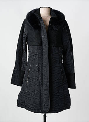 Manteau long noir FRED SABATIER pour femme