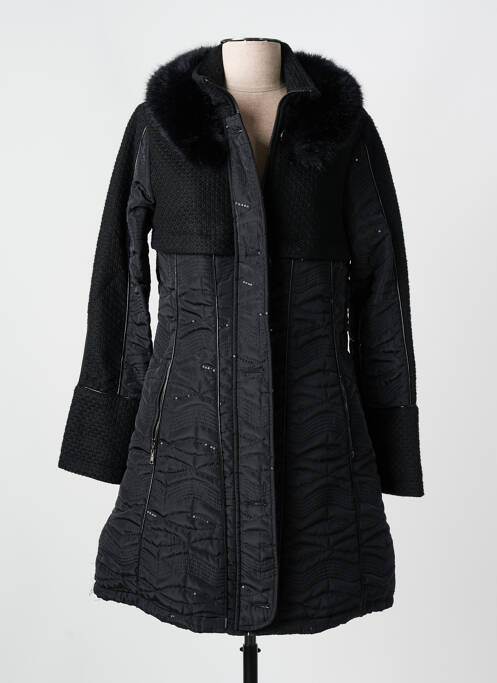 Manteau long noir FRED SABATIER pour femme