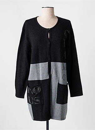 Gilet manches longues coupe cintrée noir PASSIONI femme