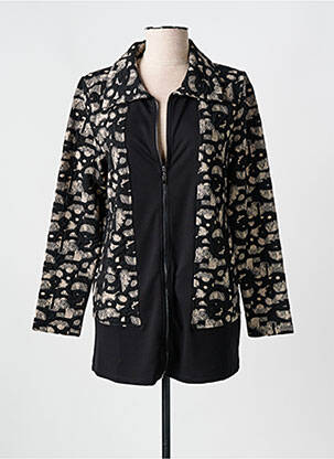 Veste casual poches noir EVER SASSY femme