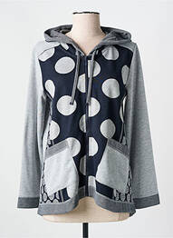 Veste casual col rond gris EVER SASSY femme