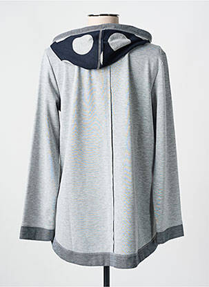 Veste casual col rond gris EVER SASSY femme