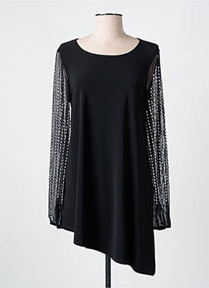 Tunique manches longues légère et transparente noir JOSEPH RIBKOFF femme