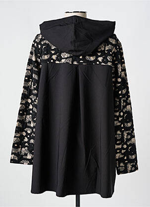 Sweat-shirt à capuche tissage jersey manches longues noir EVER SASSY femme
