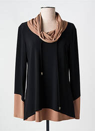 Top tissage jersey manches longues noir JOSEPH RIBKOFF femme