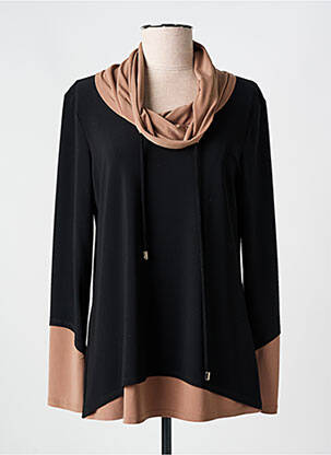 Top tissage jersey manches longues noir JOSEPH RIBKOFF femme