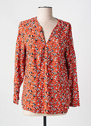 Blouse tissage popeline manches longues orange ÉTYMOLOGIE femme