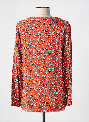 Blouse imprimé fleurs manches longues orange ÉTYMOLOGIE femme