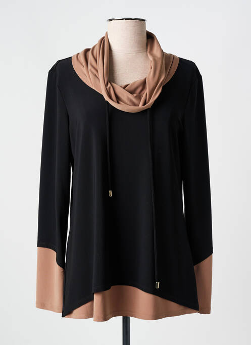 Top tissage jersey manches longues noir JOSEPH RIBKOFF femme