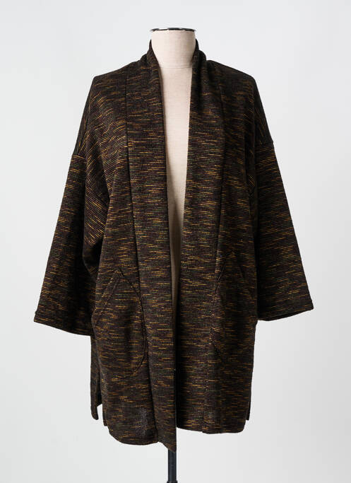 Gilet manches longues marron KAKIE pour femme