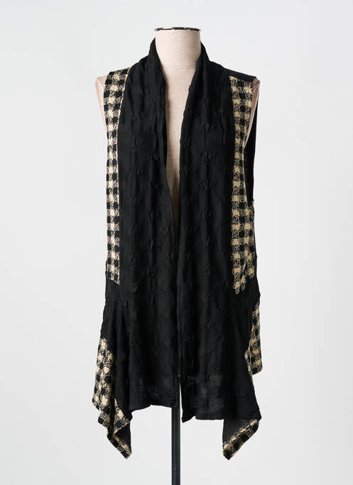 Gilet sans manche noir FRANCK ANNA pour femme