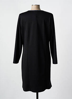Robe mi-longue imprimé fantaisie manches longues bleu GUY DUBOUIS femme