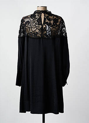 Robe mi-longue coupe fluide manches longues noir MARC AUREL femme