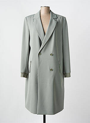 Manteau long coupe cintrée sans capuche vert MARC AUREL femme