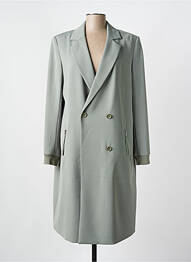 Manteau long coupe cintrée sans capuche vert MARC AUREL femme
