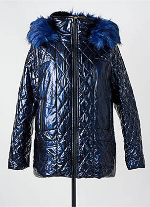 Doudoune manches longues a capuche bleu FRED SABATIER femme