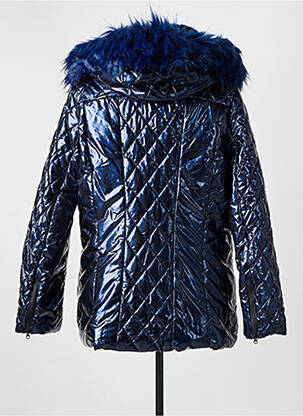 Doudoune manches longues a capuche bleu FRED SABATIER femme
