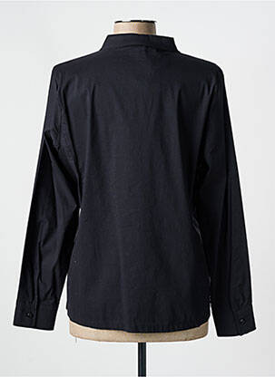 Chemisier coupe cintrée manches longues noir DOLCEZZA femme