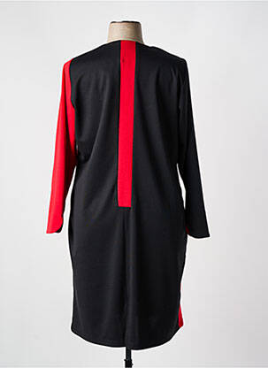 Robe mi-longue manches longues manches longues rouge GUY DUBOUIS femme