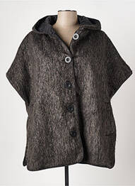 Veste casual col rond gris EVER SASSY femme
