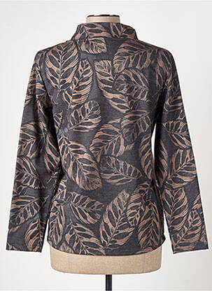 T-shirt manches longues manches longues marron FRANK WALDER femme