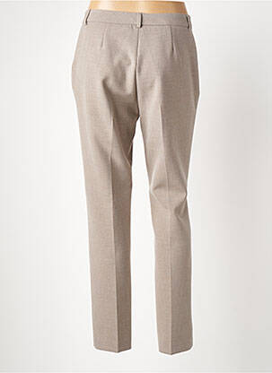 Pantalon droit taille à pinces taille haute marron DEVERNOIS femme