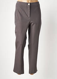 Pantalon 7/8 taille à pinces taille normale gris DEVERNOIS femme