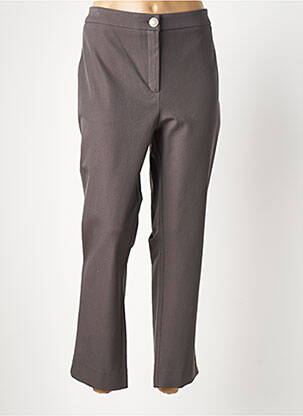 Pantalon 7/8 taille à pinces taille normale gris DEVERNOIS femme