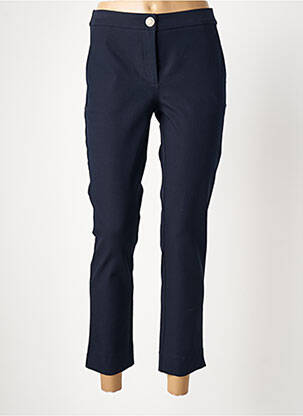 Pantalon 7/8 stretch taille normale bleu DEVERNOIS femme