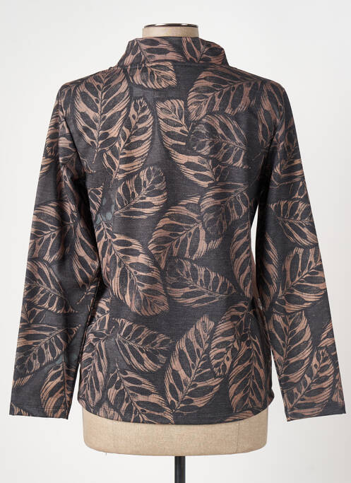 T-shirt marron FRANK WALDER pour femme