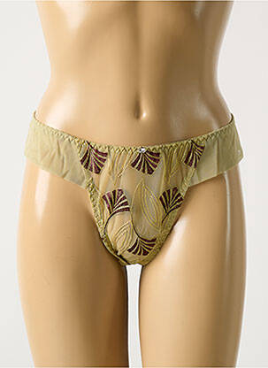 Tanga broderie vert BARBARA femme