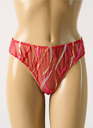 Tanga broderie rouge BARBARA femme