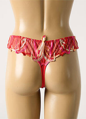 Tanga broderie rouge BARBARA femme