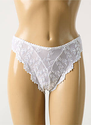 Tanga blanc BARBARA pour femme