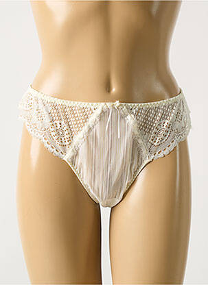 Tanga blanc BARBARA pour femme
