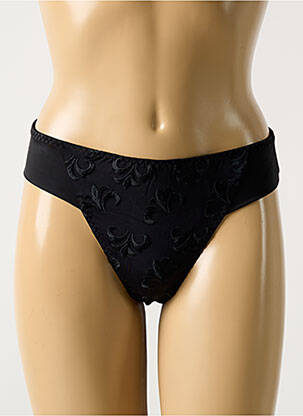 Tanga noir BARBARA pour femme