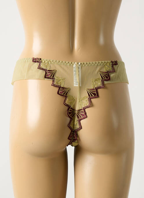 Tanga broderie vert BARBARA femme