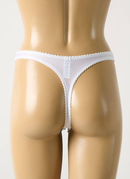 Tanga blanc BARBARA femme