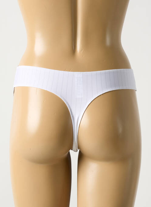 Tanga blanc BARBARA pour femme