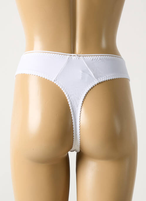 Tanga blanc BARBARA pour femme