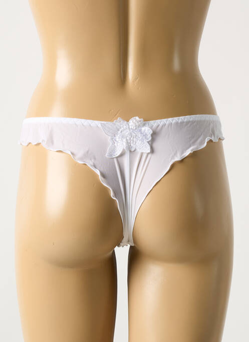 Tanga blanc BARBARA pour femme