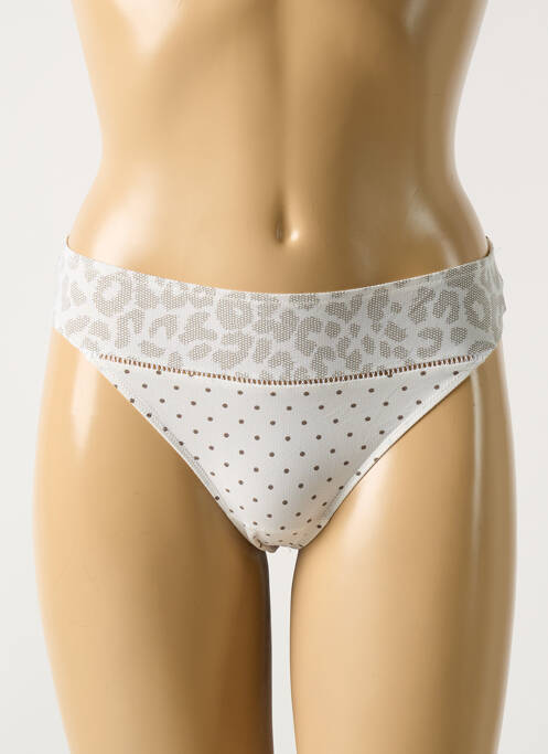 Tanga blanc BARBARA pour femme
